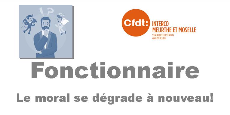 Fonctionnaire:  le moral se dégrade à nouveau!