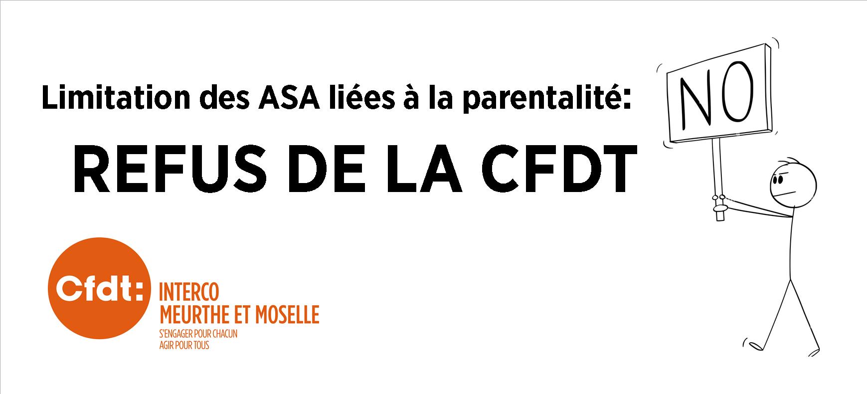 Limitation des ASA liées à la parentalité: refus de la CFDT
