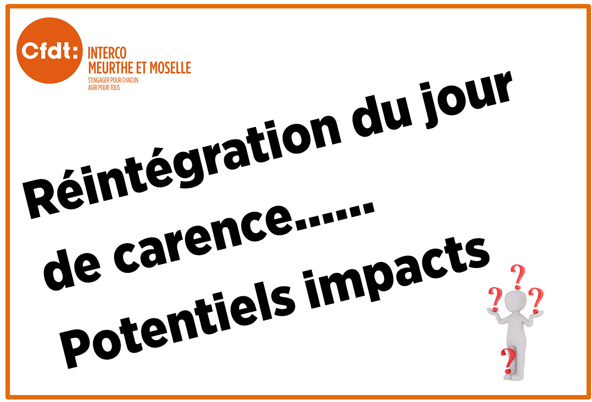 Réintégration du jour de carence......quel potentiel impact?