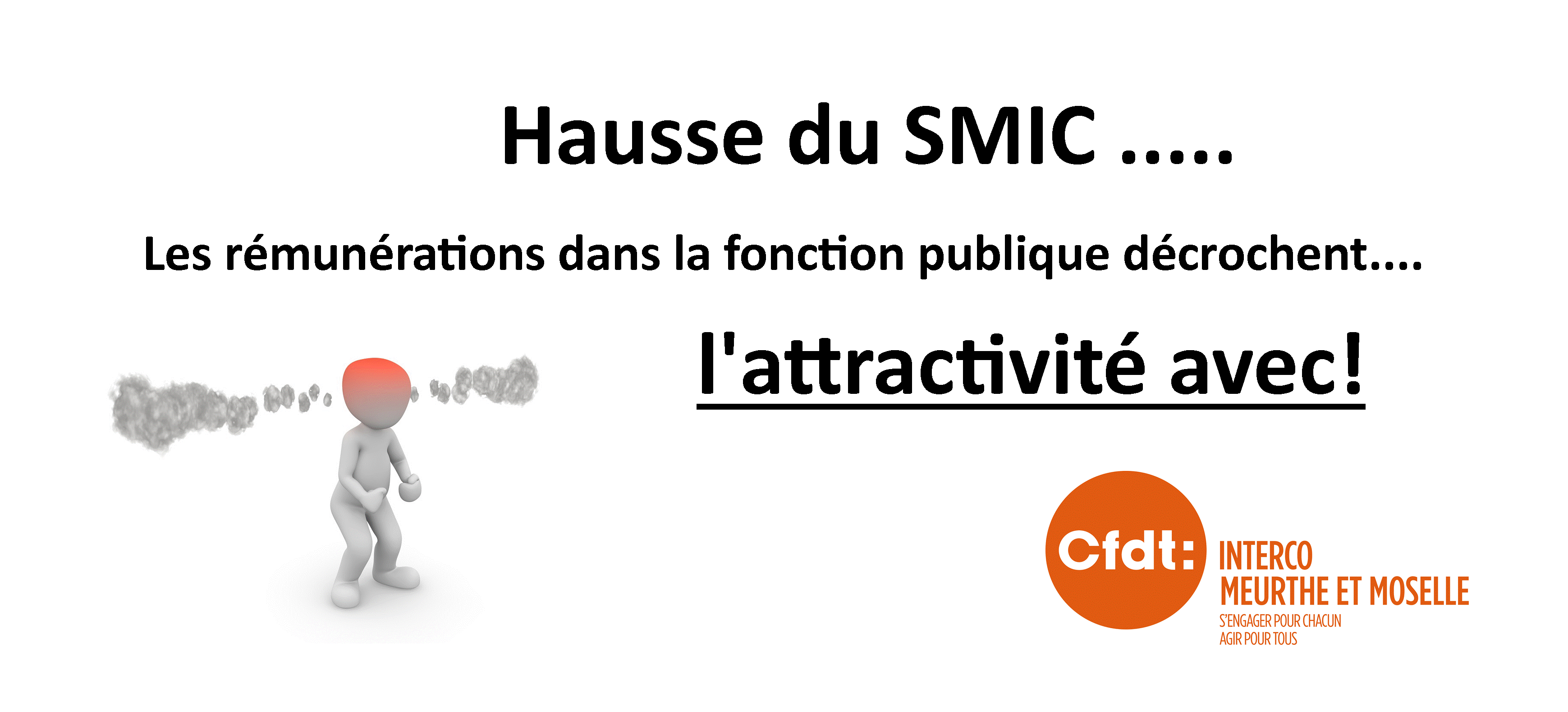 Hausse du SMIC ..... les rémunérations dans la fonction publique décrochent....l'attractivité avec!